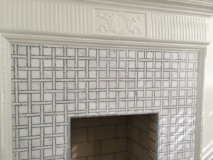 fireplace detail center hall house Mary Cerrone Architecture & Interiors Pittsburgh