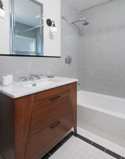 compact bathroom Mary Cerrone Architecture & Interiors Pittsburgh